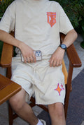 Cream - shorts and tee set
