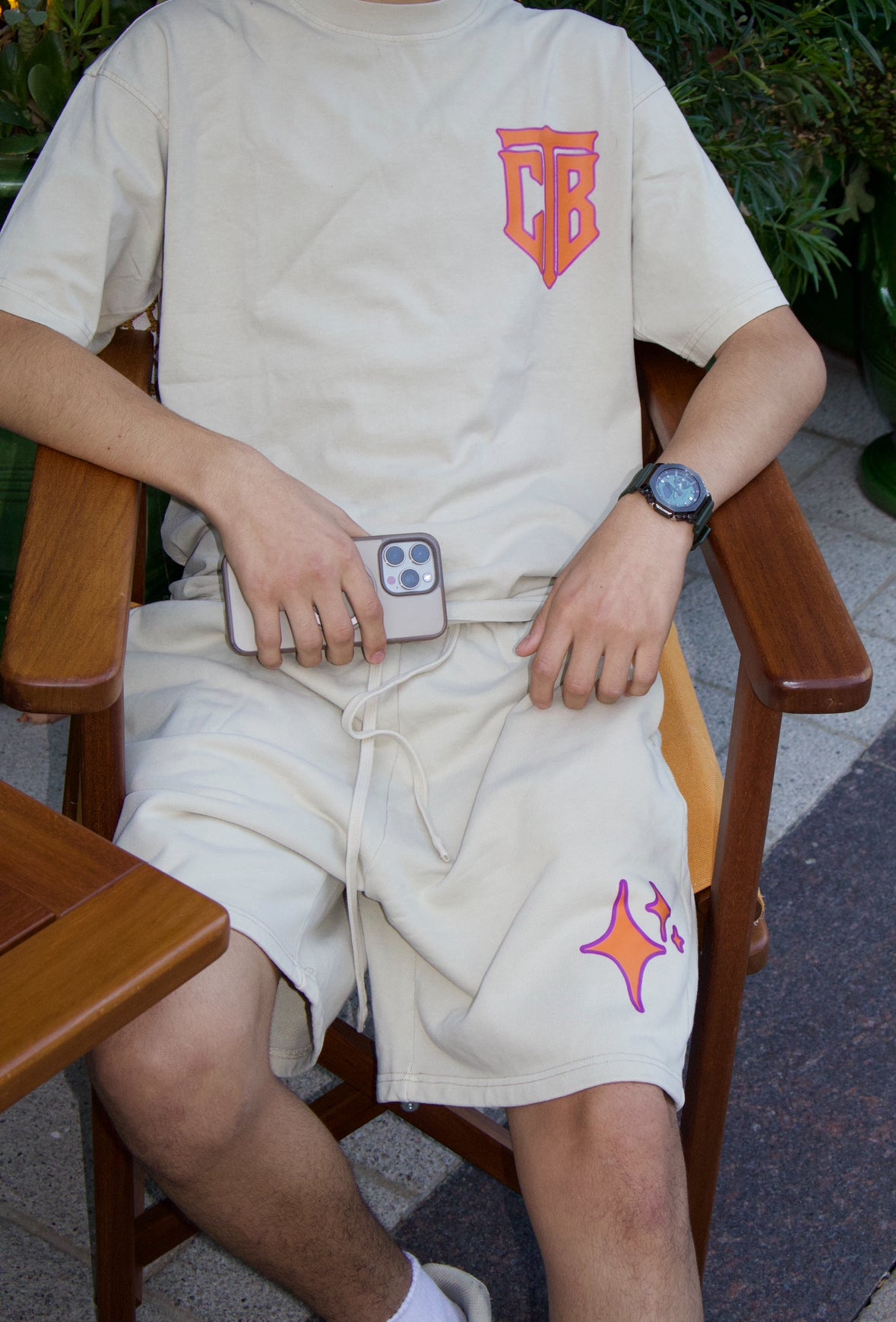 CREAM SET - SHORTS AND TEE SET