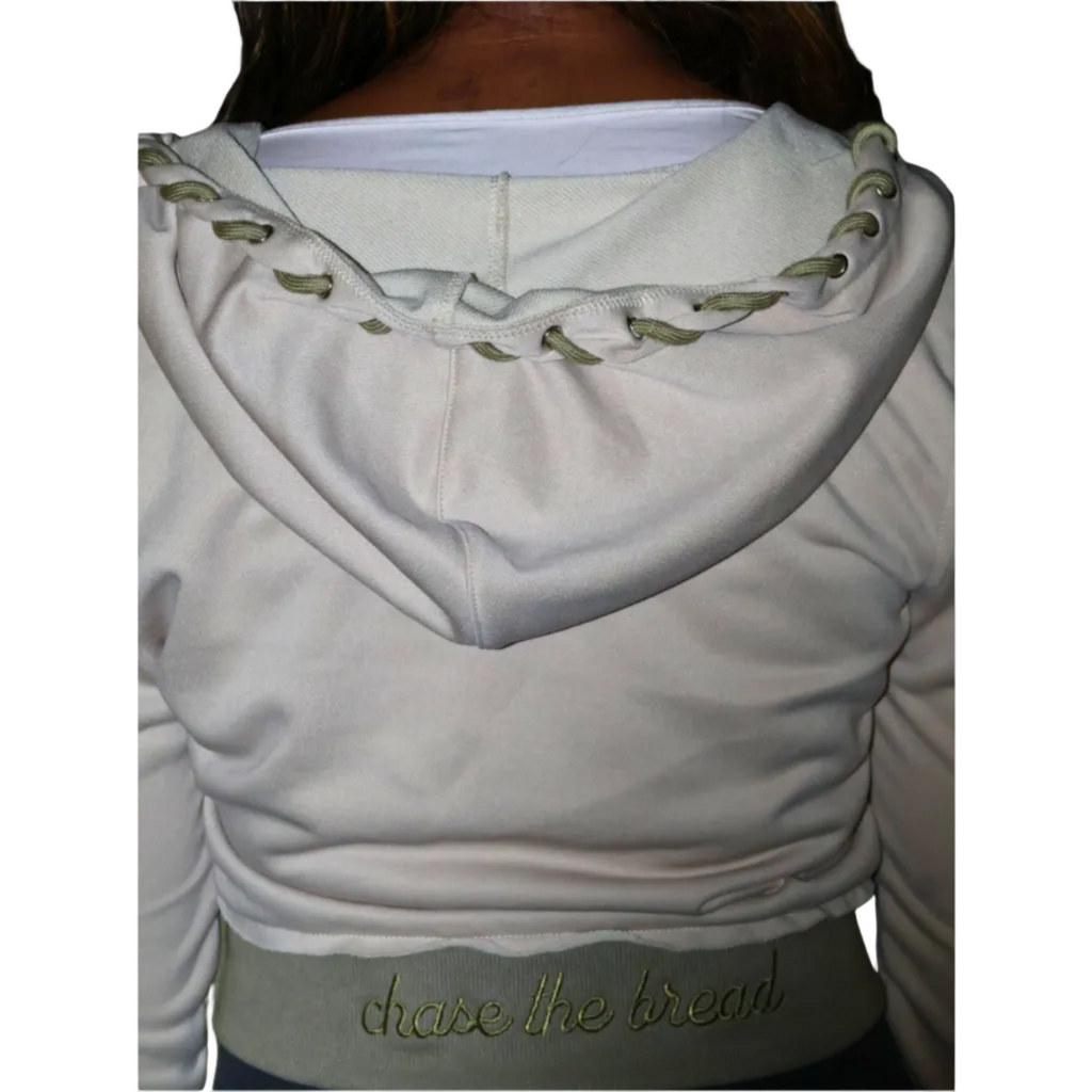 Hustla Zip up - Ladies Edition - Cream and Green