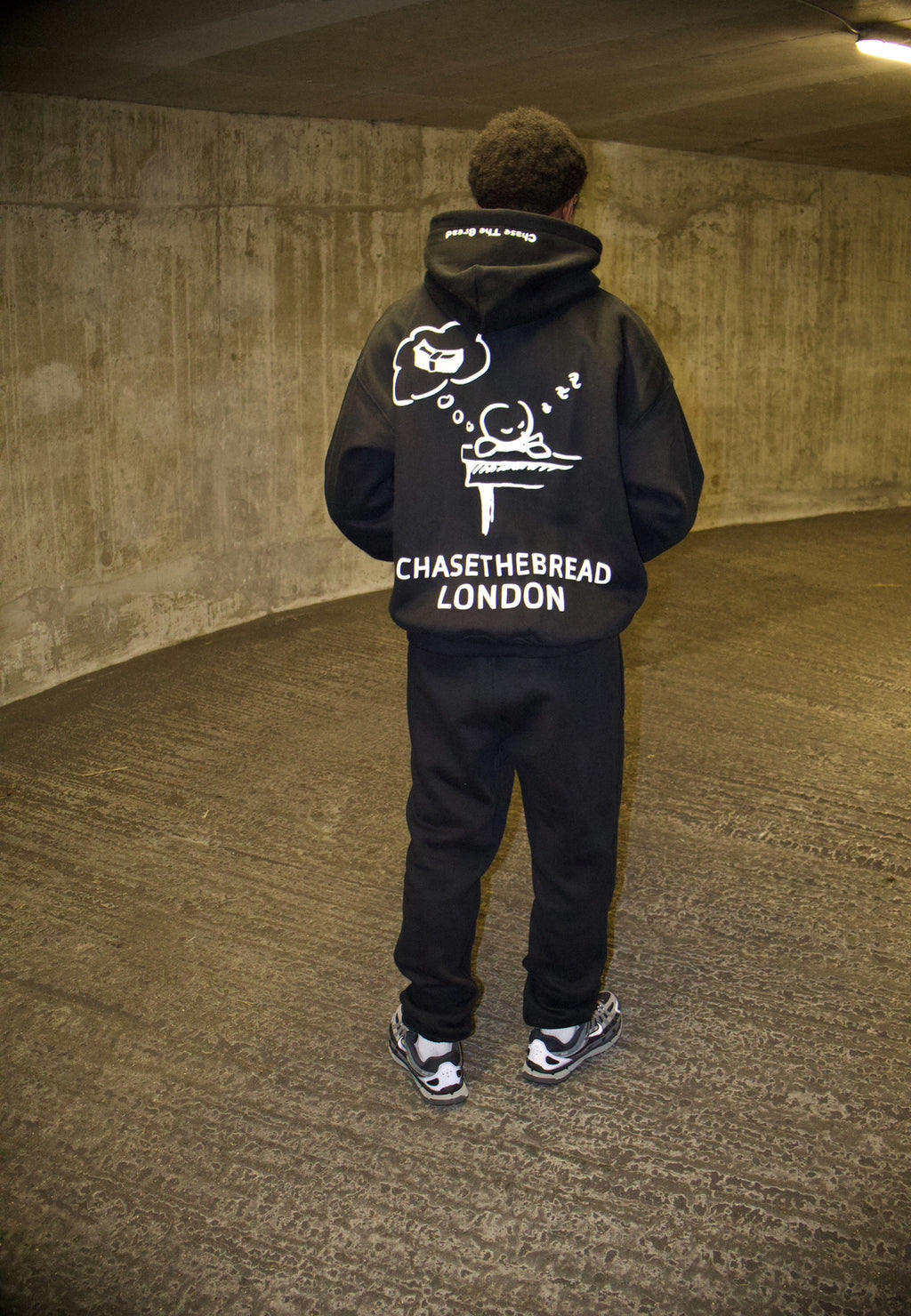 Oversized dreaming Hustler Tracksuit (Black) V2