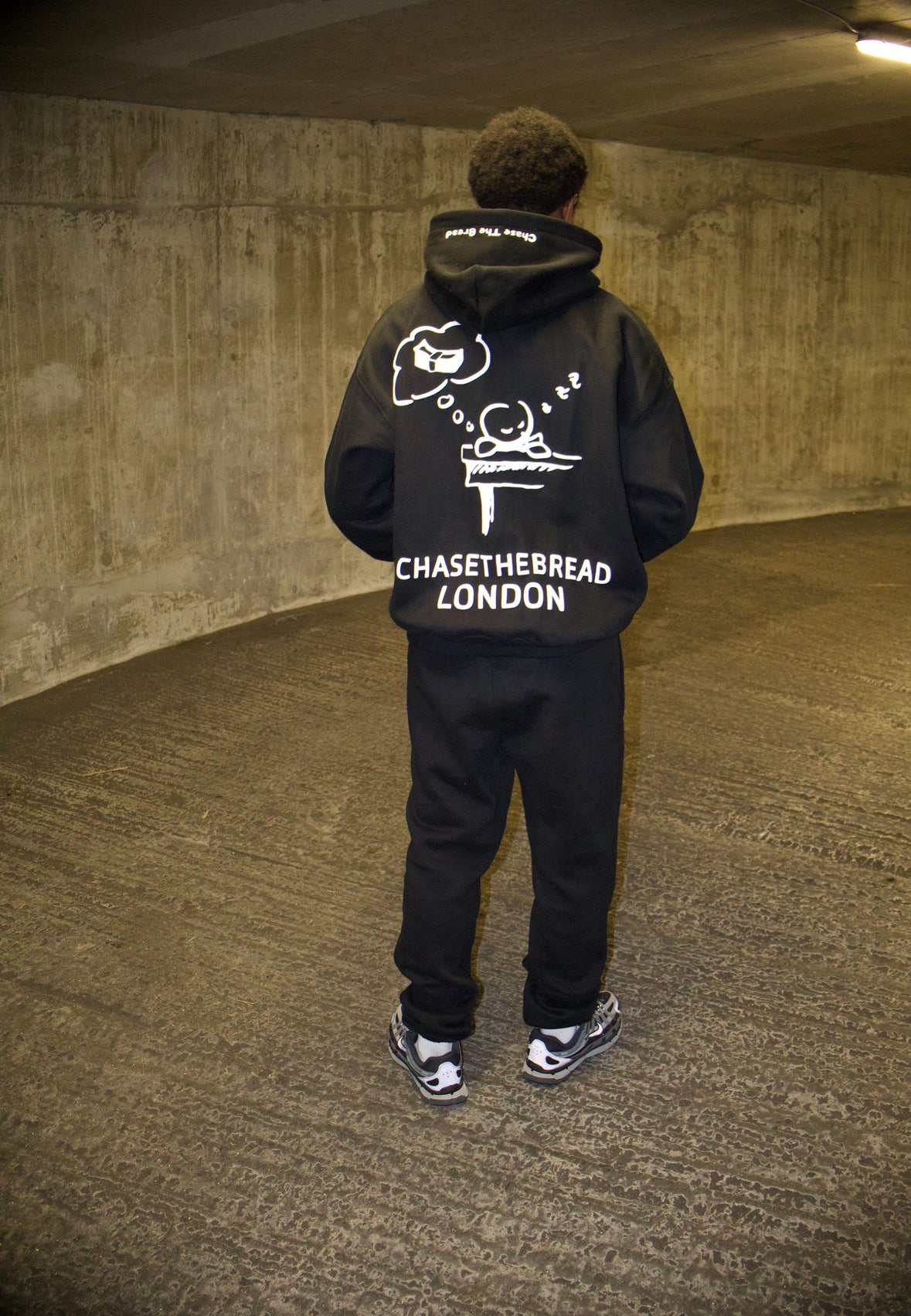 Oversized dreaming Hustler Tracksuit (Black) V2